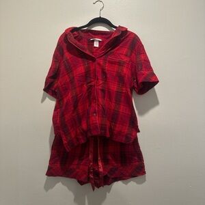 Victoria's Secret Red Plaid Pajama Set